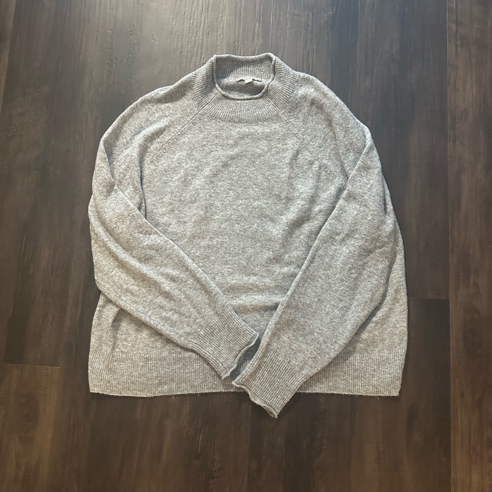 J crew merino wool alpaca blend mock neck sweater